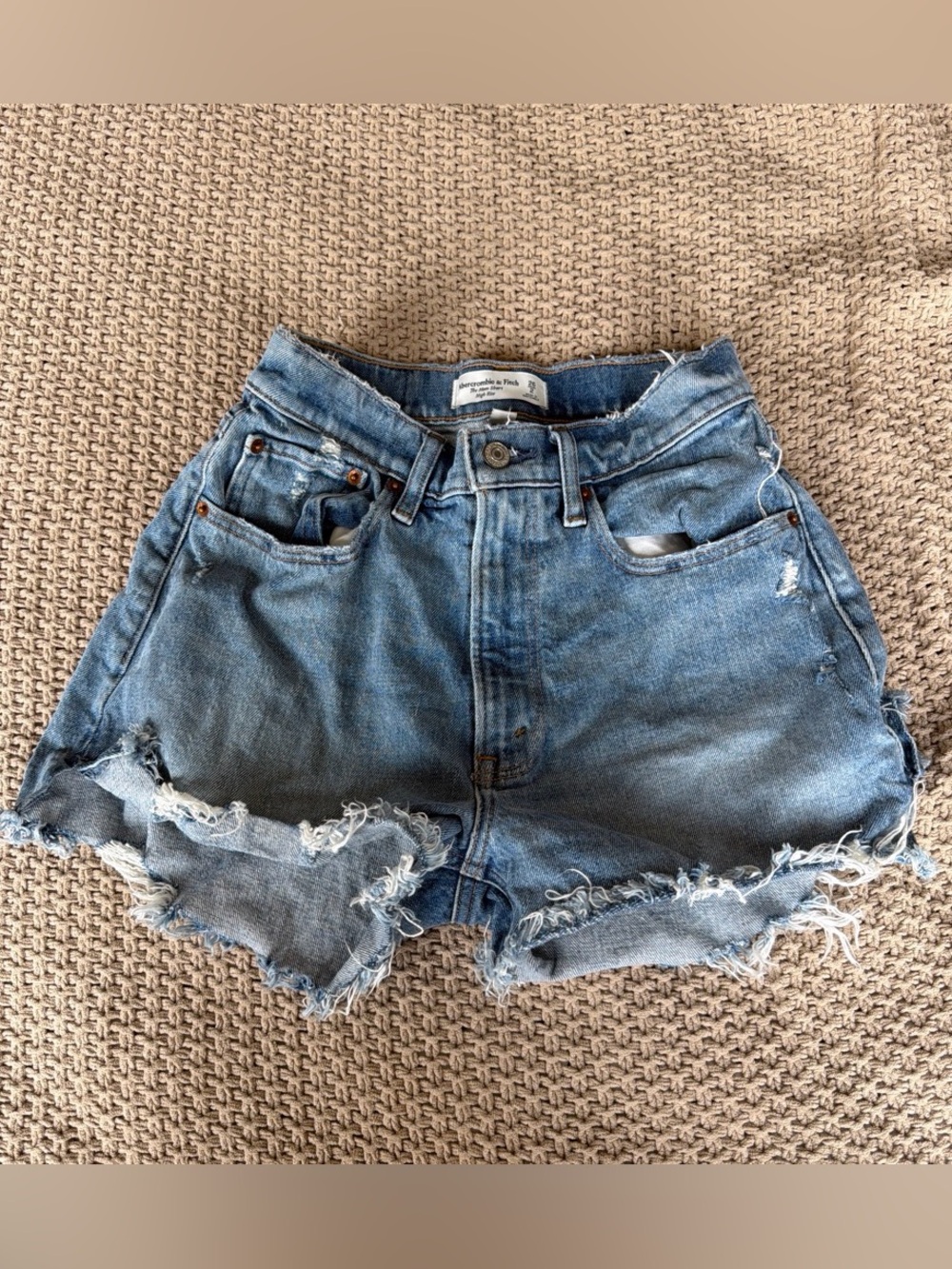 Abercrombie Curve-Love Denim Shorts